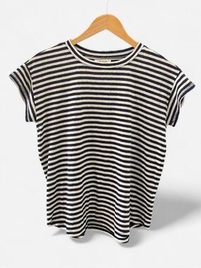 Madewell Linen-Blend Asbury Tee in Lorrie Stripe